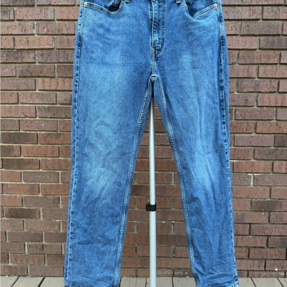 Levi Strauss 514 Levi's Denim Blue Jeans Straight Fit Mens Size 34 X 32 EUC - Picture 3 of 9